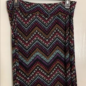 Hot Kiss Black and Neon Colored Maxi Skirt